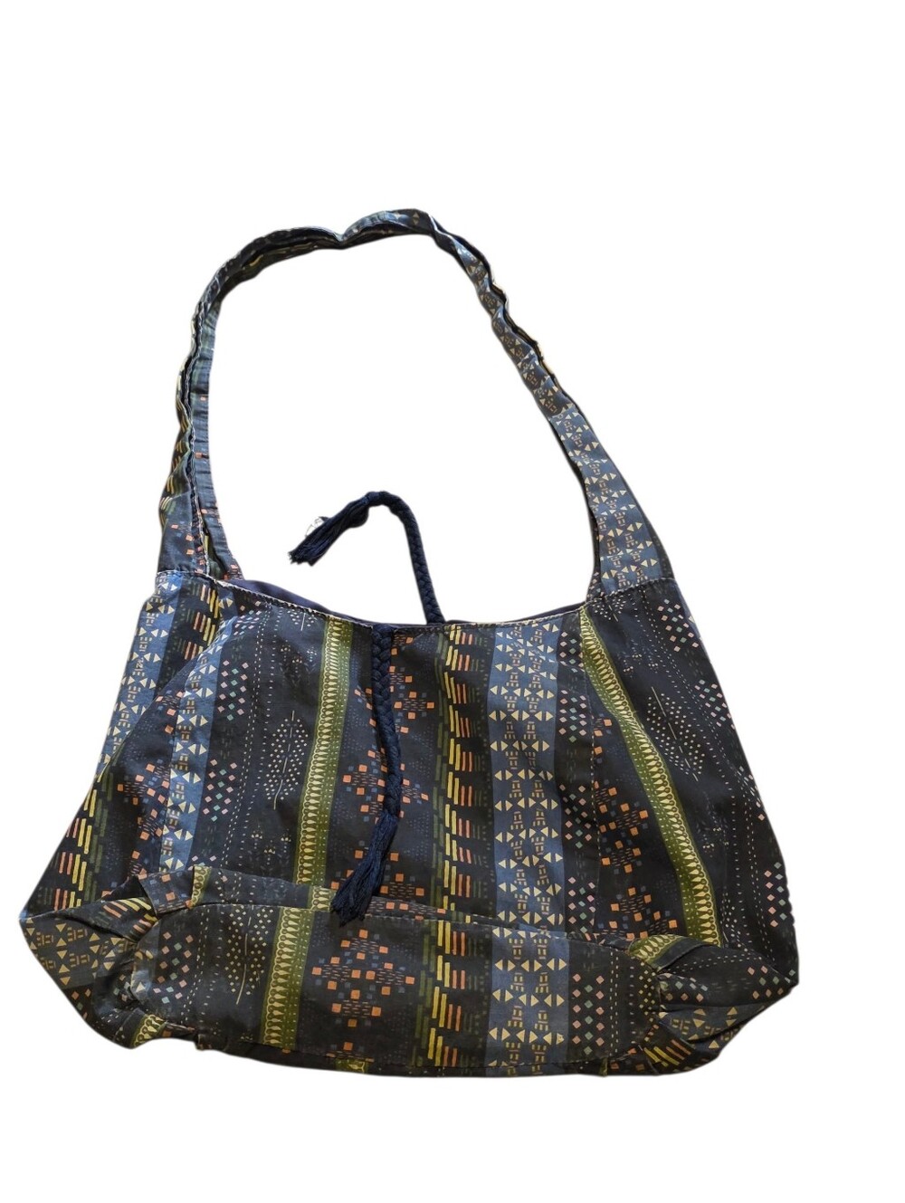Mossimo Boho Print Tassled Roomy Crossbody Bag With Exterior Pocket - Picture 5 of 8